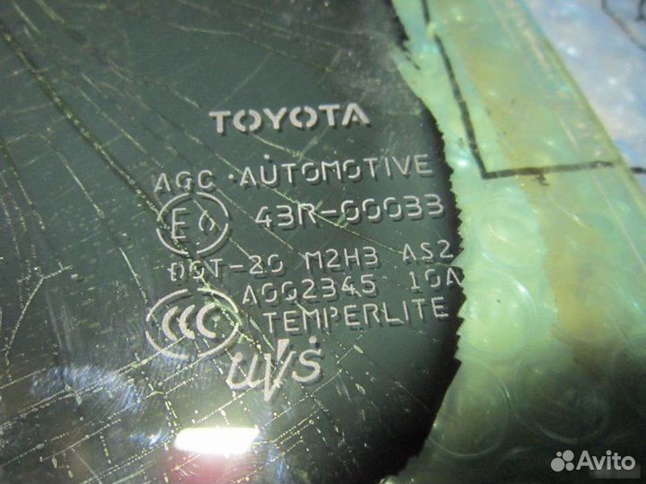 Форточка двери задней левой Toyota Highlander