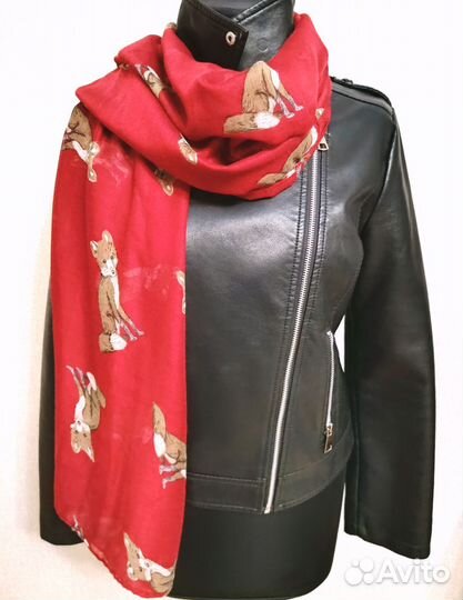 Шарф платок палантин incity лисы