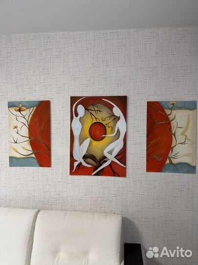 Триптих картина маслом