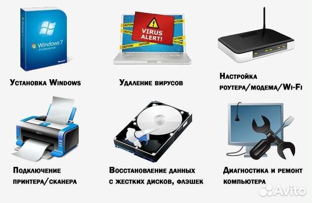 Компьютерные услуги (мастер) на дому и удаленно