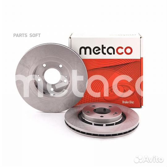 Metaco 3050-012 Диск тормозной передний вентилируе