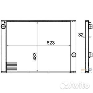 Радиатор бмв/BMW E60 525i/530i мех. коробка