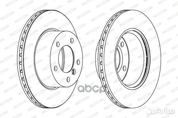 Диск торм.пер. 284x22 5 отв. ddf1228c Ferodo