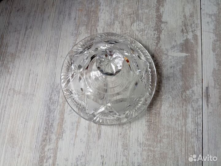 Хрустальная крышка для сахарницы СССР