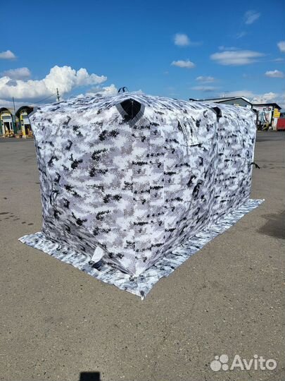 Палатка зимняя куб 360х180х180, трехслойная