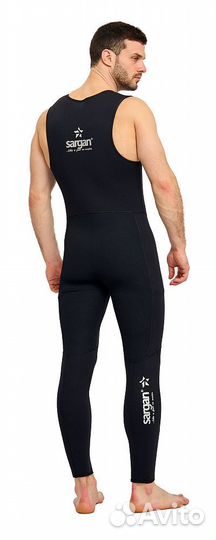 Длинный гидрокостюм без рукавов для холодной погод