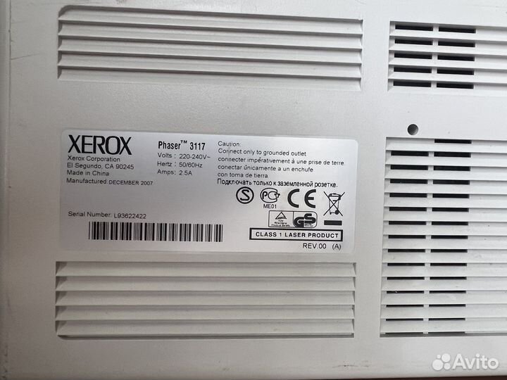 Принтер лазерный xerox Phaser 3117