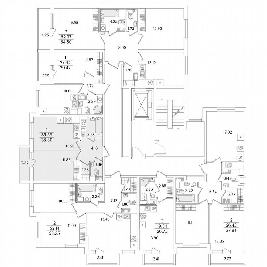 1-к. квартира, 36,8 м², 7/9 эт.