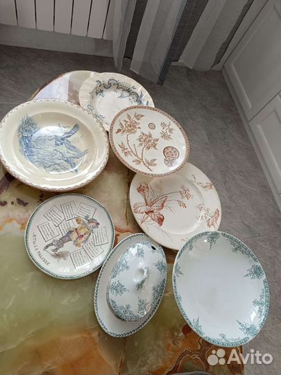 Антикварная посуда. Terre de Fer. Luneville