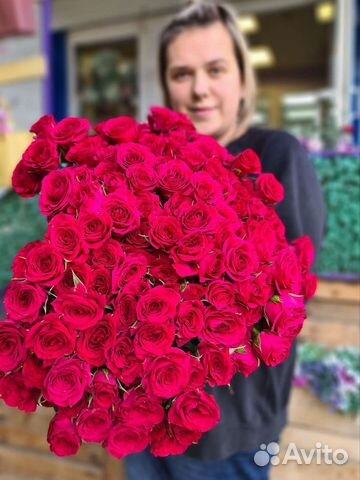 Роза, роза кустовая, букет из роз, доставка