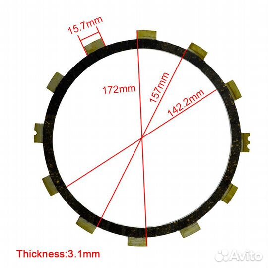 Фрикционные диски сцепления для мотоциклов Yamaha