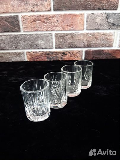 Рюмки лафитники граненые хрустальные СССР