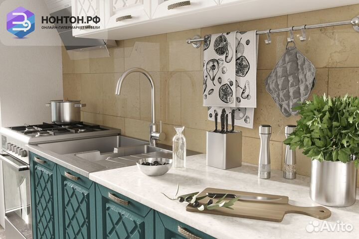 Кухня Агава 2.0 м акация белая / моренга