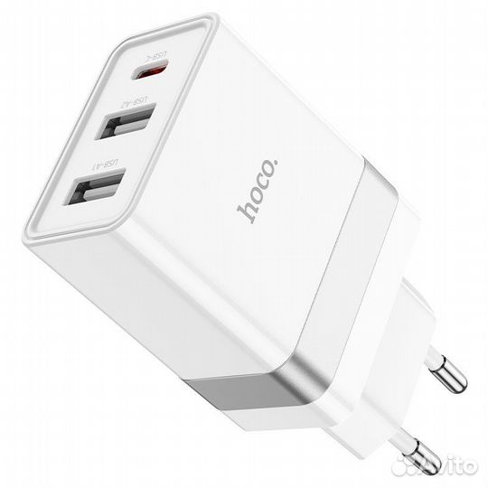 Сетевое зарядное устройство USB/Type-C Hoco 65W