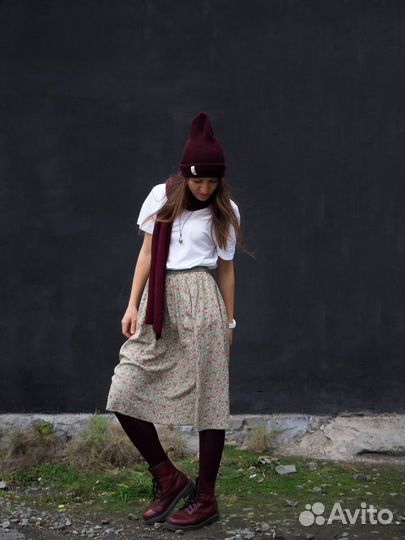 Шапка из шерсти мериноса цвета графит