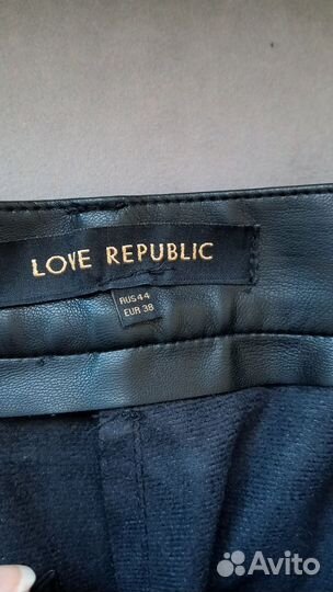Брюки кожаные Love republic размер 42-44