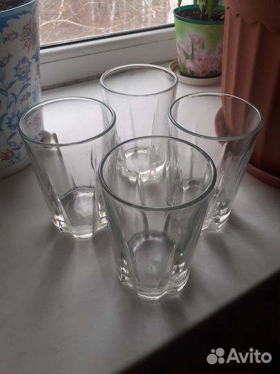 Стаканы стекло 4шт