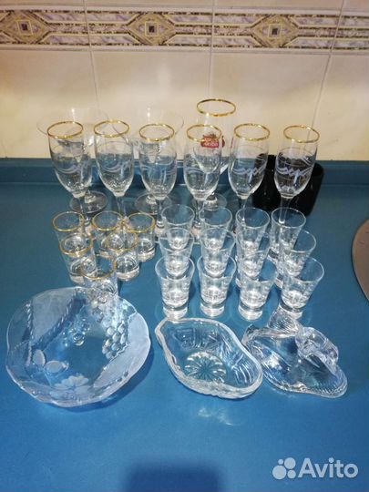 Бокалы фужеры стопки