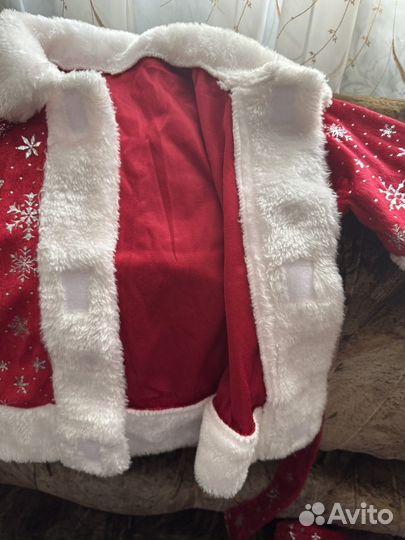 Новогодний костюм деда мороза 86-92