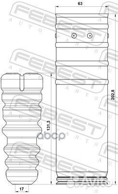 Комплект пылезащитный задний chevrolet cruze (N