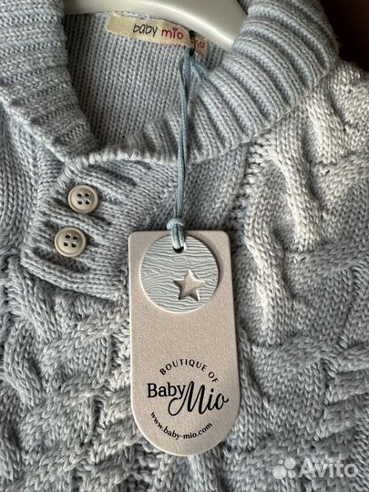 Вязаный комбинезон для мальчика 80