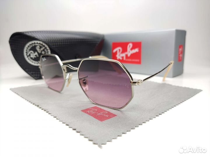 Очки Ray Ban Octagonal 3556 Сиреневый Градиент