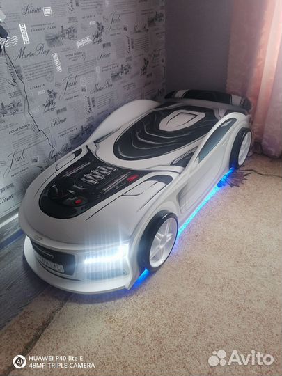 Кровать-машинка с ортопедическим основанием