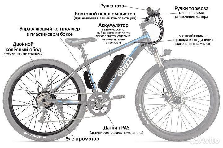 Электроколесо для велосипеда 36V 500W LCD 27.5