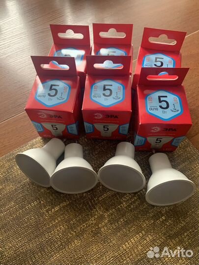 Лампы светодиодные эра GU 10 5 вт