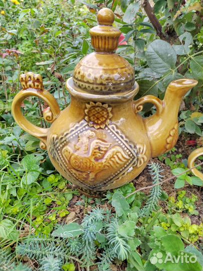 Керамический декоративный заварочный чайник