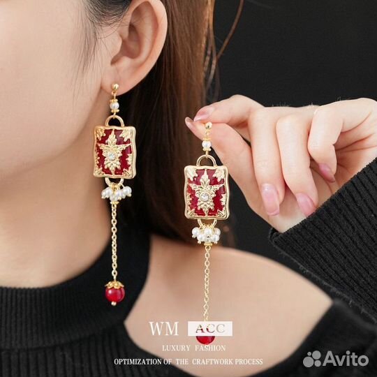 Золотые винтажные серьги