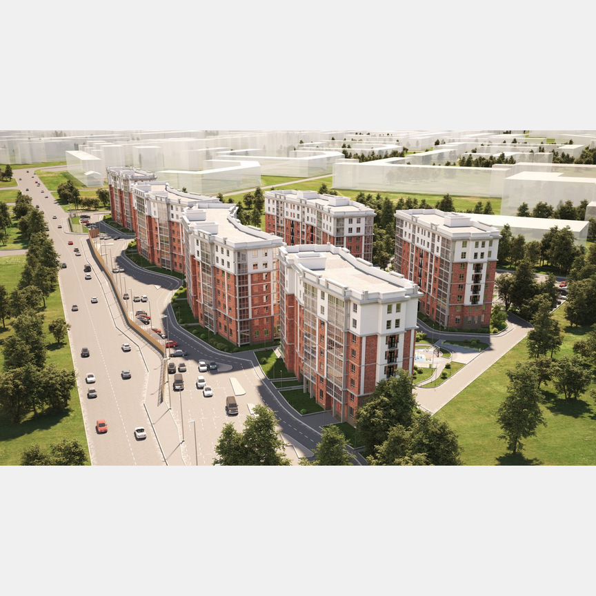 2-к. квартира, 51,5 м², 6/8 эт.