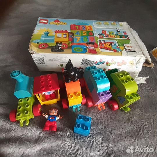 Lego duplo поезд паравозик цифры