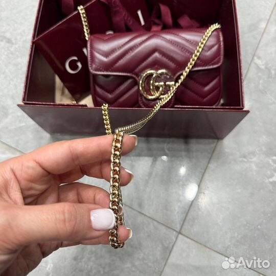 Сумка женская Gucci GG Marmont super mini bag