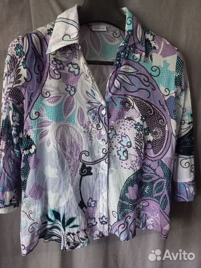 Блузка рубашка размер 50-52 батист немецкая хлопок