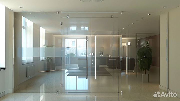 Стеклянная дверь на заказ