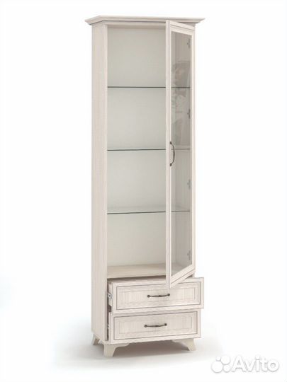 Шкаф-витрина со стеклом Мирелла