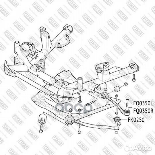 Рычаг подвески передний нижний левый FQ0350L fixar