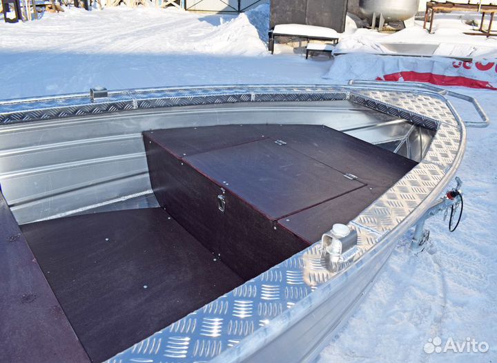 Новая моторная лодка Wyatboat 390P алюминиевая