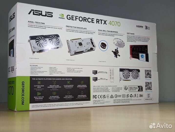 Видеокарта Asus Dual White GeForce RTX 4070 OC 12G