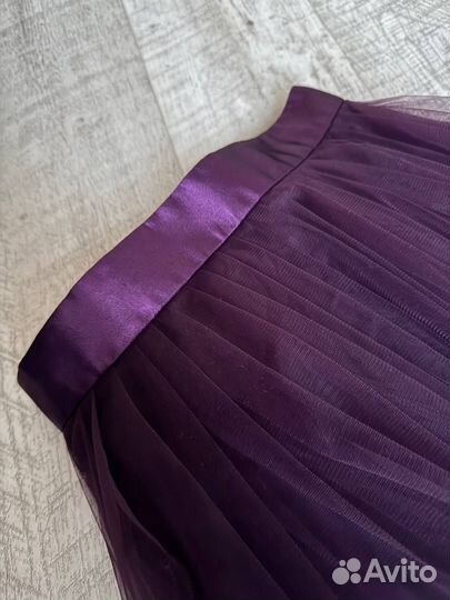 Юбка из фитина фиолетовая