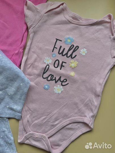 Боди для девочки пакетом 80