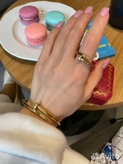 Комплект cartier гвоздь браслет кольцо сталь