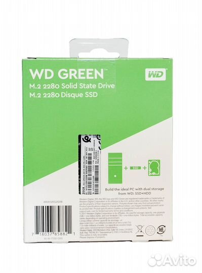 SSD M2 накопитель WD Green 3D nand 120 Гб
