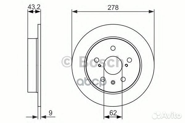 Диск тормозной 0986479047 Bosch