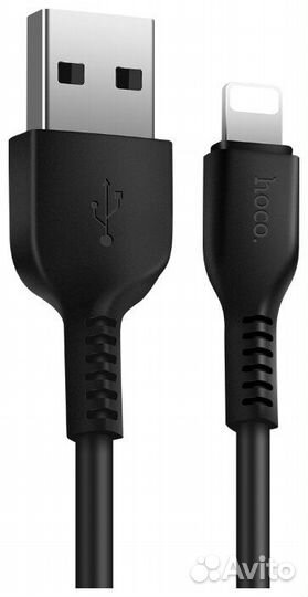 Кабель USB Lightning 2.4A hoco Premium X20, 1м, ч
