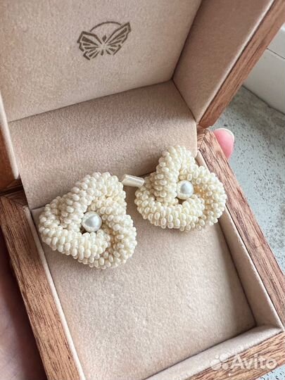 Серьги из бисера ручная работа