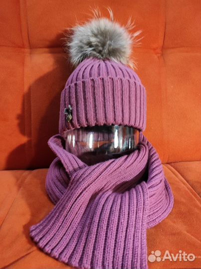 Шапка с шарфом и Шапка -берет с шарфом