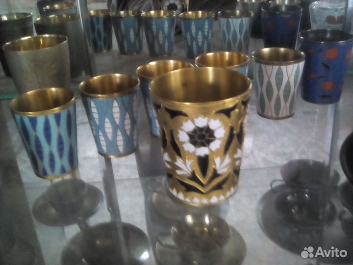 Стопка мельхиоровая в эмалях