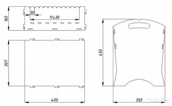 Мангал разборный 3 мм